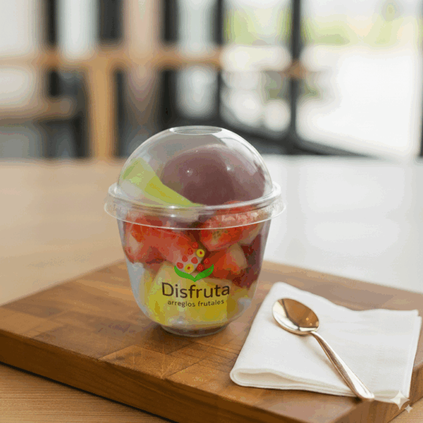 Ensalada de Frutas copa de 5 oz | Disfruta Arreglos Frutales Ensalada de frutas frescas en copa de 5 oz con empaque de regalo de Disfruta Arreglos Frutales