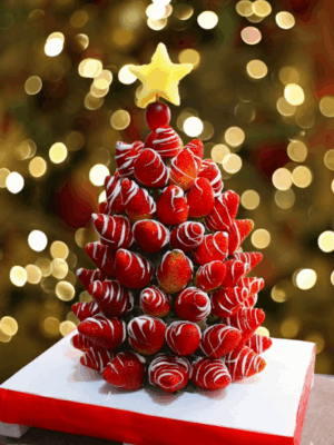 Árbol de Fresas Navideño