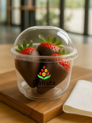 Copa de 3 fresas cubiertas de Chocolate Disfruta